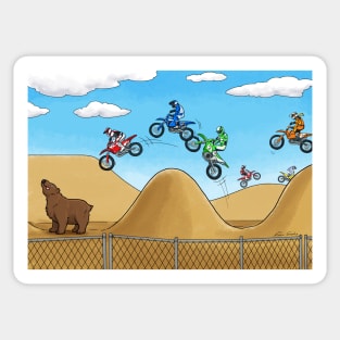 Dumb Bear - Motocross Sticker